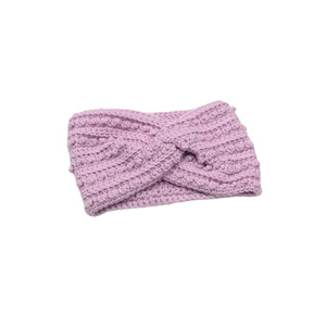 Κορδέλα μαλλιών headband πλέκτη χειροποίητη λιλά - λαστιχάκι, σετ δώρου, δώρα για γυναίκες, headbands