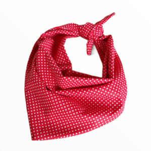 Cotton red polka-dot dog & cat bandana 2 μεγέθη (S,M)