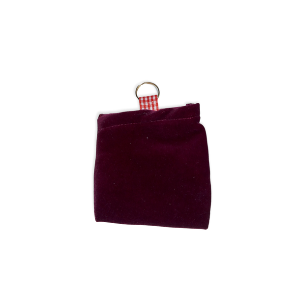 (Total velvet red) Poo bag holder - βελούδο