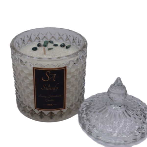 Χίλιες και μια νύχτες αρωματικό κερί σόγιας με πέτρες ζωδίου 380 gr - αρωματικά κεριά