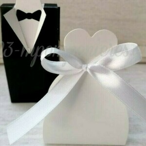 Μπομπονιέρα κουτί νύφη και γαμπρός - γάμου, ζευγάρια - 4