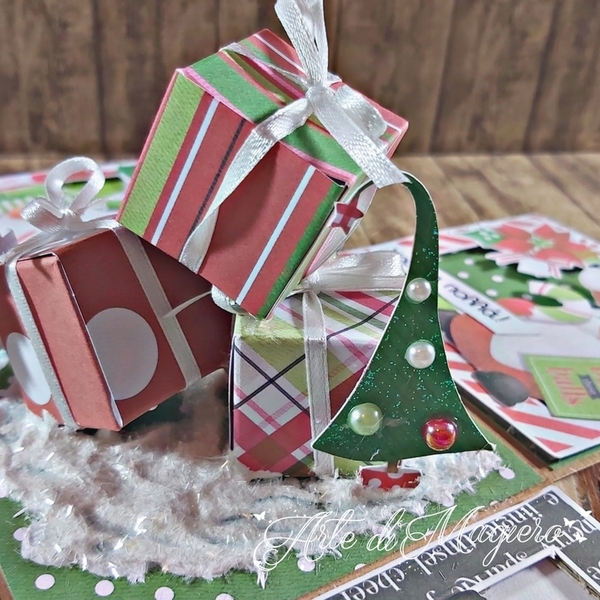 Χριστουγεννιάτικη ευχετήρια κάρτα σε κουτί έκπληξη - χειροποίητα, χριστούγεννα, χριστουγεννιάτικα δώρα, ευχετήριες κάρτες, προσωποποιημένα - 3