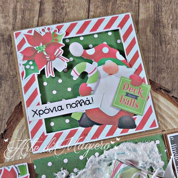Χριστουγεννιάτικη ευχετήρια κάρτα σε κουτί έκπληξη - χειροποίητα, χριστούγεννα, χριστουγεννιάτικα δώρα, ευχετήριες κάρτες, προσωποποιημένα - 4