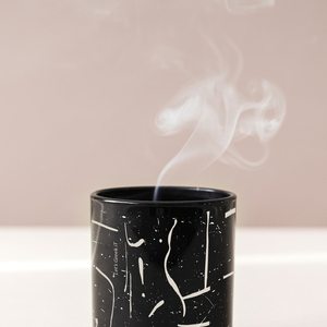 homebody | μαύρη κούπα από πορσελάνη με abstract μορφές σωμάτων - ιδιαίτερο, δώρο, πορσελάνη, κούπες & φλυτζάνια, δώρο έκπληξη - 4