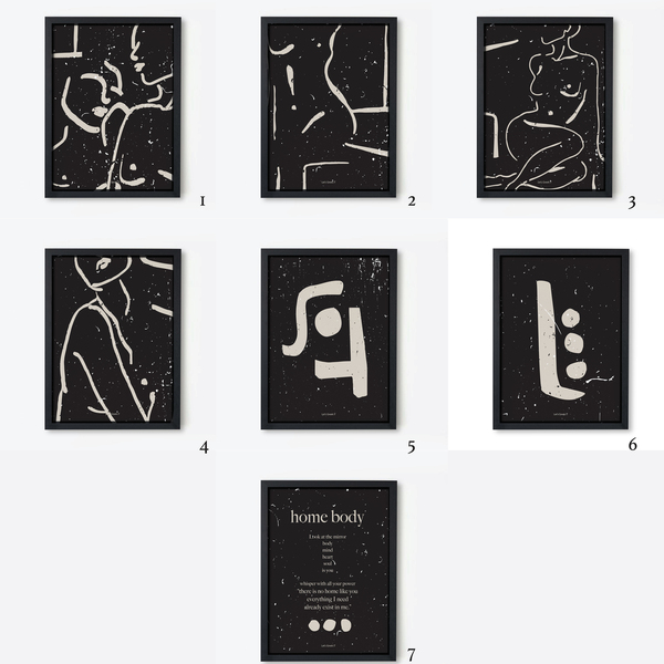 50x70cm |homebody| abstract μορφές σώματος με μαύρο φόντο χωείς κάδρο - ιδιαίτερο, αφίσες - 5