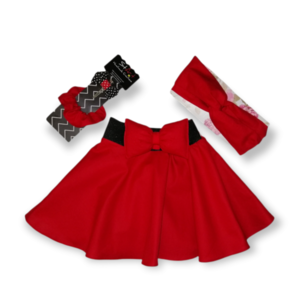 Σετ κόκκινη φούστα και ασορτί αξεσουάρ μαλλιων - κορίτσι, σετ, παιδικά ρούχα
