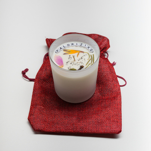Αρωματικό κερί σόγιας με αποξηραμένα λουλούδια και βότανα - αρωματικά κεριά, διακοσμητικά - 5