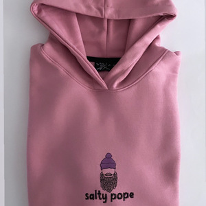 Pink Salty Pope logo hoodie