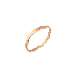 Δαχτυλίδι από κλαδί αρκεύθου, ροζ χρυσό σε ασήμι 925. - επιχρυσωμένα, ασήμι 925, φύλλο, βεράκια, σταθερά