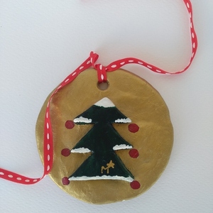 Χριστουγεννιάτικο στολίδι - πηλός, στολίδια, δέντρο