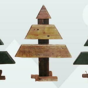 Χριστουγεννιάτικα ξύλινα δέντρα (από παλέτα) - ξύλο, διακοσμητικά, δέντρο