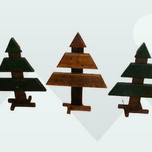 Χριστουγεννιάτικα ξύλινα δέντρα (από παλέτα) - ξύλο, διακοσμητικά, δέντρο - 2