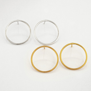 Circle Love No2-Χειροποίητα σκουλαρίκια από Ασήμι 925 - ασήμι, στρογγυλό, γεωμετρικά σχέδια, καρφωτά, καρφάκι