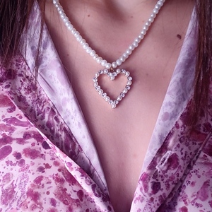 Heart necklace - χάντρες, κοντά, πέρλες, φθηνά - 3