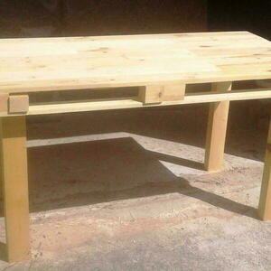 Τραπέζι μεγάλο από ξύλο παλέτας - ξύλο - 3