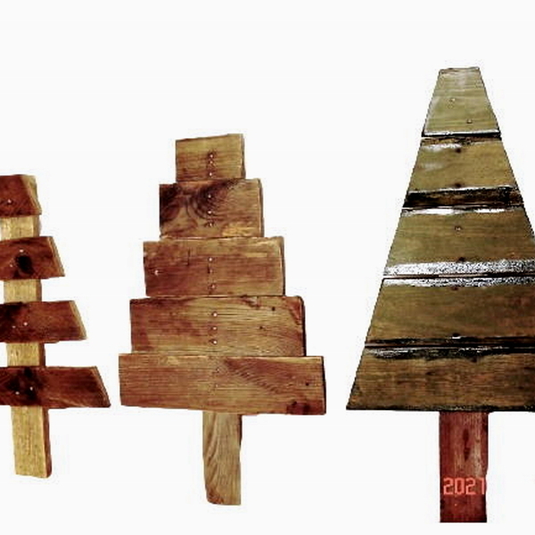 Χριστουγεννιάτικα ξύλινα δέντρα - ξύλο, διακοσμητικά, δέντρο - 5