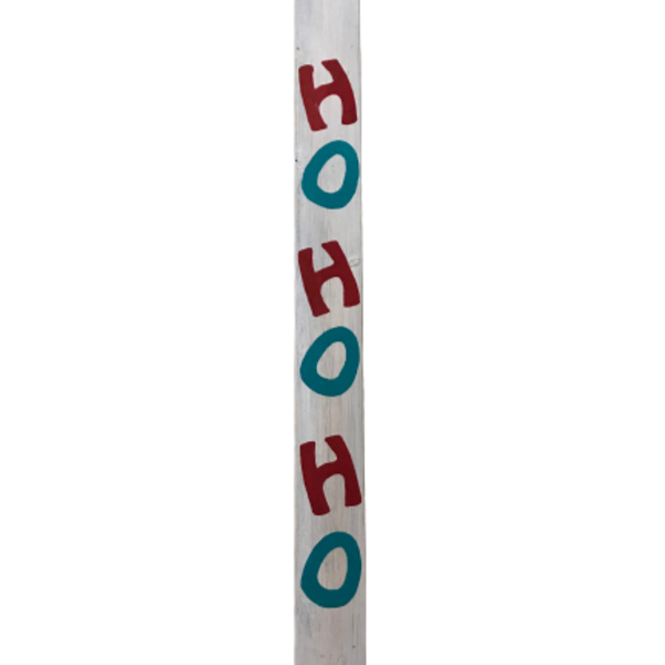 Ξύλινο χριστουγεννιάτικο διακοσμητικό “HO HO HO” με κρεμαστρακι - ξύλο, vintage, διακοσμητικά