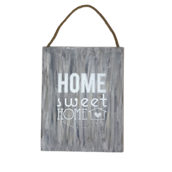 Ξυλινο καδρακι HOME SWEET HOME διαστ. 15x19 εκατ, - πίνακες & κάδρα - 2
