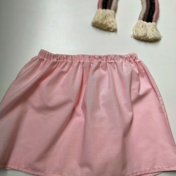 Βαμβακερή φούστα με τούλινο φιόγκο - φιόγκος, κορίτσι, παιδικά ρούχα, βρεφικά ρούχα - 3