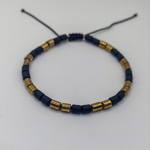 Men hematite combination bracelet - ημιπολύτιμες πέτρες, χεριού, αυξομειούμενα