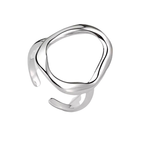 Δαχτυλίδι ασήμι 925 - oval of me silver - ασήμι 925, επάργυρα, γεωμετρικά σχέδια, μεγάλα, αυξομειούμενα