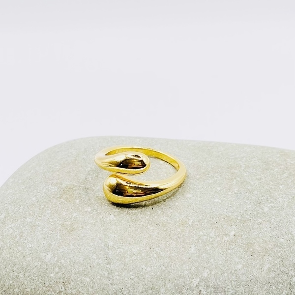 Δαχτυλίδι ασήμι 925- Alternative golden - ασήμι, επιχρυσωμένα, ασήμι 925, μεγάλα, αυξομειούμενα