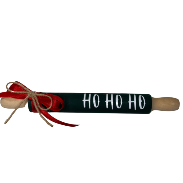 Διακοσμητικος μινι χριστουγεννιατικος πρασινος πλαστης HO HO HO 18εκ. - ξύλο, διακοσμητικά, χριστουγεννιάτικα δώρα, είδη κουζίνας
