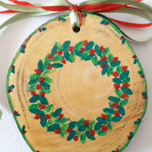 Ξύλινο χριστουγεννιάτικο στολίδι 4 - ξύλο, χριστουγεννιάτικο, στολίδια