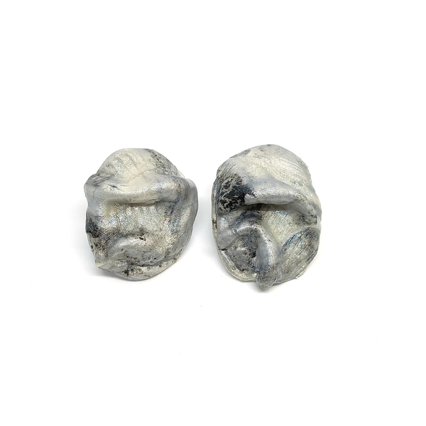 Different | Σκουλαρίκια από πολυμερή πηλό | marble - πηλός, καρφωτά, μικρά, φθηνά
