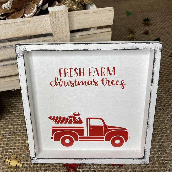 Χριστουγεννιατικο Ξυλινο Διακοσμητικο FRESH FARM CHRISTMAS TREES διαμ. 12 x 12 cm - ξύλο, διακοσμητικά, χριστουγεννιάτικα δώρα, δέντρο - 2