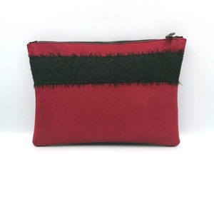 Κόκκινη τσάντα φάκελος. Clutch bag. 28x20 εκατοστά-Αντίγραφο - ύφασμα, μεγάλες, χειρός, βραδινές