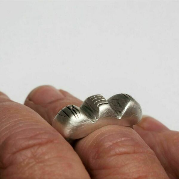 Χειροποίητο δαχτυλίδι, ασήμι ,μέγεθος 50,6 (US 5 1/2) - ασήμι, χειροποίητα, boho, σταθερά - 4