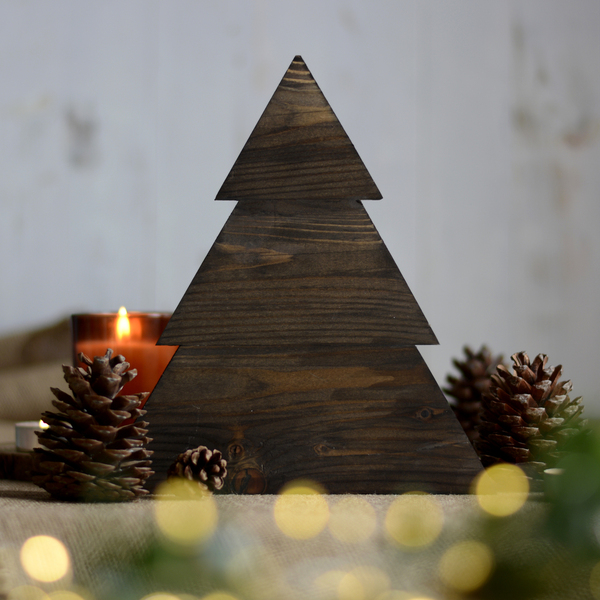 Καφέ ξύλινο χριστουγεννιάτικο δέντρο - ξύλο, διακοσμητικά, χριστούγεννα, χριστουγεννιάτικα δώρα, δέντρο - 3