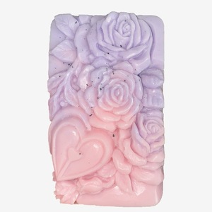 Flower soap με άρωμα λεβάντα-βανίλια - χειροποίητα, αρωματικό σαπούνι
