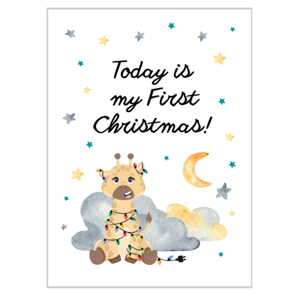Milestone Aναμνηστική Kάρτα για Φωτογραφία Τα πρώτα μου Χριστούγεννα 2021 ♥ Χριστουγεννιάτικο Στολίδι Γαλάζιο με Χρυσή φούντα 10εκ ξύλο - ξύλο, χριστουγεννιάτικα δώρα, πρώτα Χριστούγεννα, στολίδια, δώρα για μωρά - 3