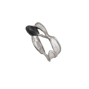 Ασημένιο δαχτυλίδι Φύλλο ελιάς και καρπός - ασήμι 925, γεωμετρικά σχέδια, φύλλο, βεράκια, επιροδιωμένα
