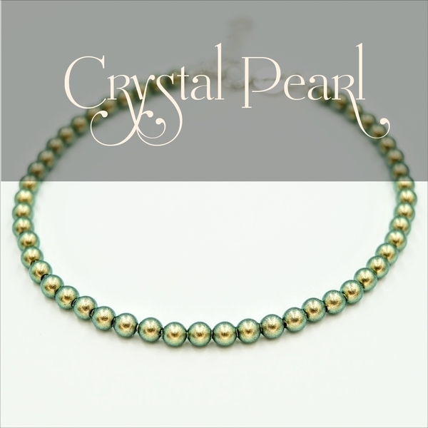 Βραχιόλι Πέρλες Πράσινο Χρώμα Κρυστάλλινες με Ασημένια Κουμπώματα Nikolas Jewelry - γυαλί, charms, πέρλες, χεριού, αυξομειούμενα - 5