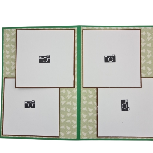 Αλμπουμ χριστουγεννιάτικο μεγέθους 15 x 21 cm με πράσινη βάση και χριστουγεννιατικο χαρτί - χαρτί, άλμπουμ, για φωτογραφίες - 5