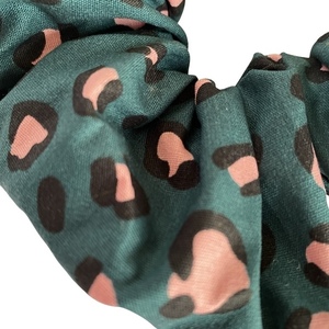 Χειροποίητο λαστιχάκι μαλλιών / scrunchie LEOPARD GREEN - ύφασμα, χειροποίητα, λαστιχάκια μαλλιών - 2