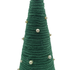 Χριστουγεννιάτικο Δεντρακι με νημα 20cm Πρασινο - νήμα, διακοσμητικά, δέντρο - 2