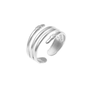 Arvin silver δαχτυλίδι - επάργυρα, ατσάλι, αυξομειούμενα