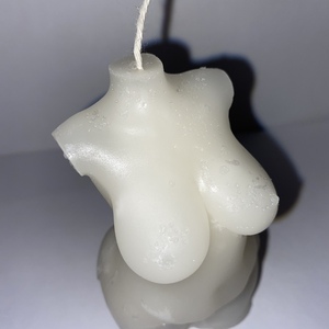 Body candle white Aphrodite - αρωματικά κεριά, κερί σόγιας, body candle - 2