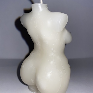 Body candle white Aphrodite - αρωματικά κεριά, κερί σόγιας, body candle - 3