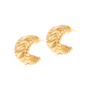 Kokoro gold σκουλαρίκια - επιχρυσωμένα, κρίκοι, μικρά, ατσάλι