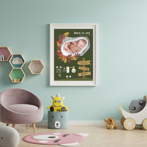 Αναμνηστικό πόστερ γέννησης 30x40 - Autumn babies - κορίτσι, αγόρι, αφίσες - 3