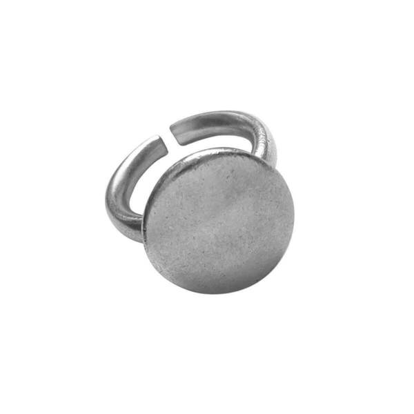 Δαχτυλίδι Επαργυρωμένο με Δίσκο - ορείχαλκος, επάργυρα, boho, αυξομειούμενα, φθηνά