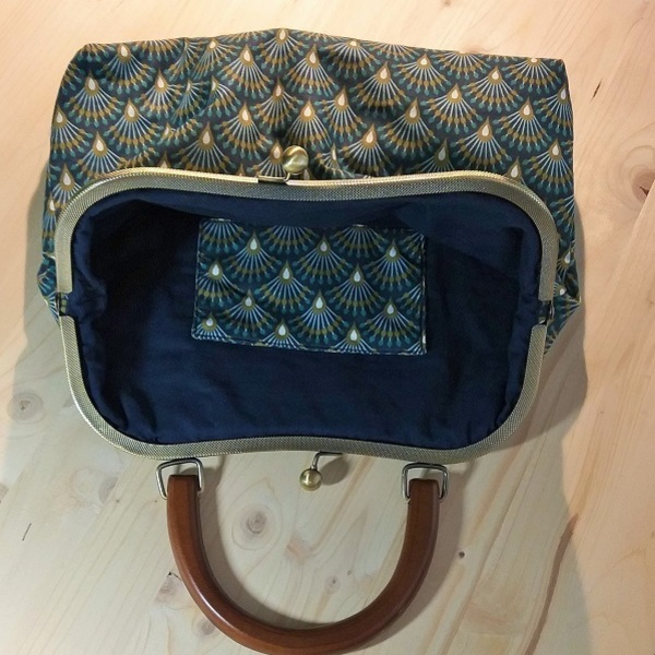 Clutch τσάντα Peacock - ύφασμα, clutch, χειροποίητα, χειρός, πρωτότυπα δώρα - 3