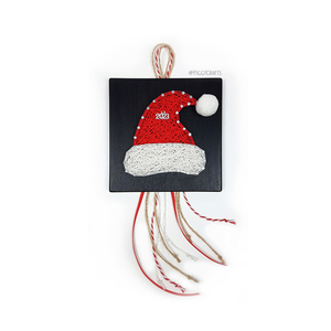 Ξύλινο γούρι 2024 "Santa’s Hat" - γούρι, δώρο, άγιος βασίλης, γούρια