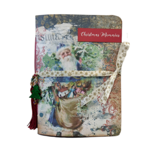 Χριστουγεννιάτικο σημειωματάριο Christmas journal - vintage, χειροποίητα, χριστουγεννιάτικο