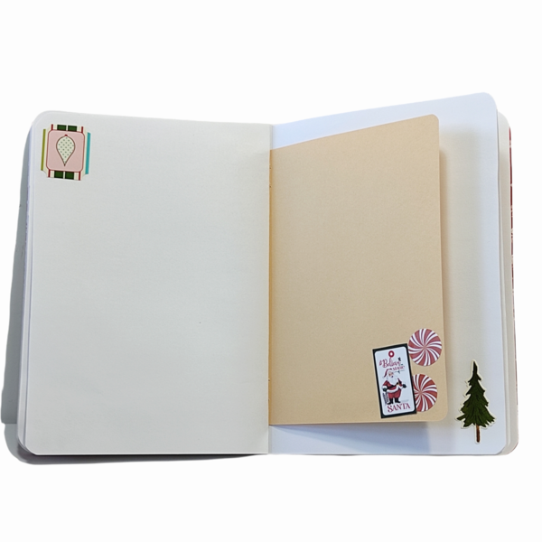 Σημειωματάριο journal Άγιος Βασίλης - vintage, χειροποίητα, χριστουγεννιάτικο - 4
